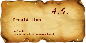 Arnold Ilma névjegykártya